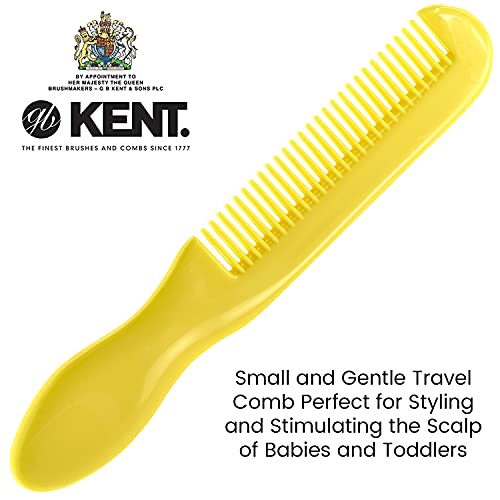 Kent BA28 Newborn Baby Hair Brush and Comb Set, Soft 100% Pure White Natural ...