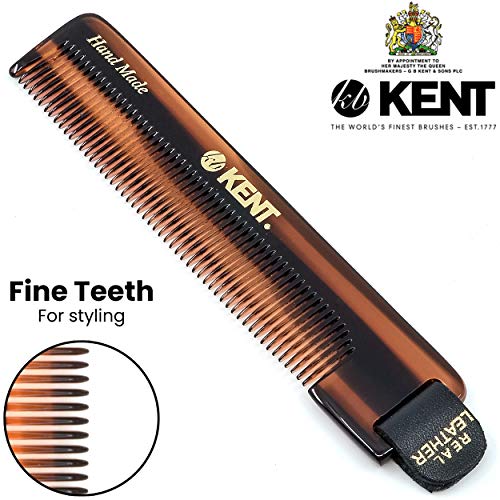 Kent NU22 Handmade All Fine Tooth Pocket Comb for Men, Women and Kids, Hair C...