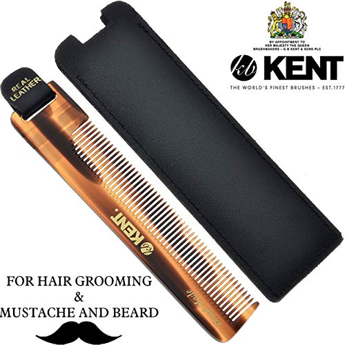Kent NU22 Handmade All Fine Tooth Pocket Comb for Men, Women and Kids, Hair C...