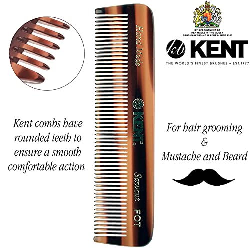 Kent Set of Combs - 81T Beard and Mustache Comb, FOT Pocket Comb, and PF22 Ha...
