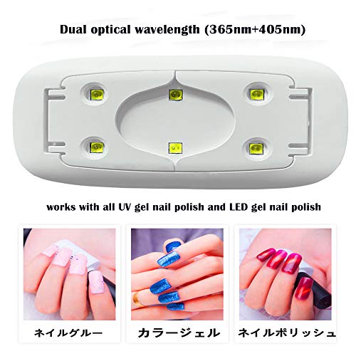 UV LED nail dryer Mini Gel nail lamp Portable Curing light for Gel Nail Polis...