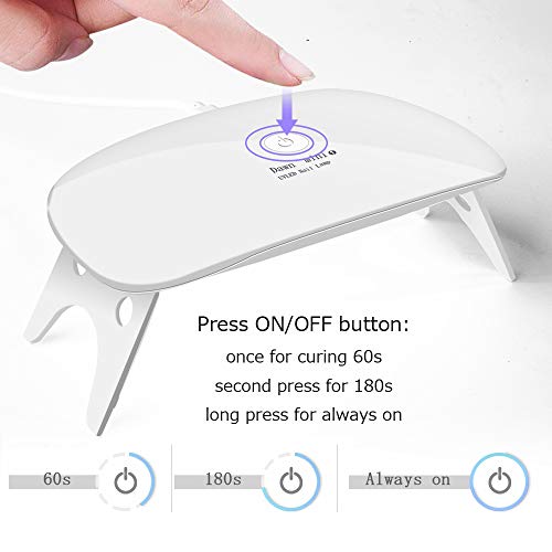 UV LED nail dryer Mini Gel nail lamp Portable Curing light for Gel Nail Polis...