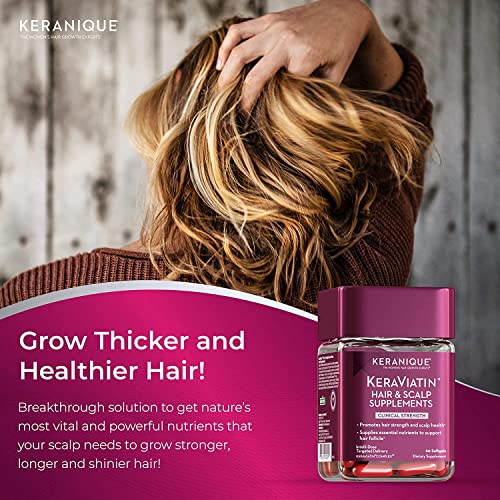 Keranique KeraViatin Hair & Scalp Health Supplement, Clinical Strength, Bioti...