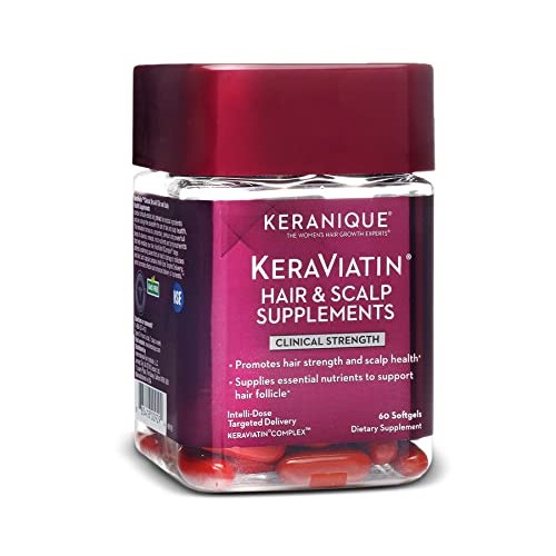 Keranique KeraViatin Hair & Scalp Health Supplement, Clinical Strength, Bioti...