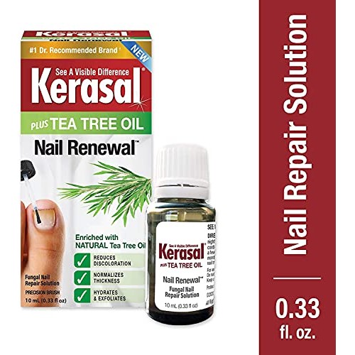 Kerasal Renewal Nail Repair Solution with Tea Tree Oil for Discolored and Dam...