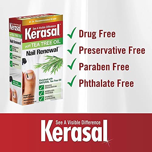 Kerasal Renewal Nail Repair Solution with Tea Tree Oil for Discolored and Dam...