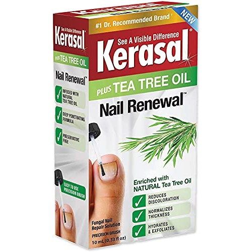 Kerasal Renewal Nail Repair Solution with Tea Tree Oil for Discolored and Dam...