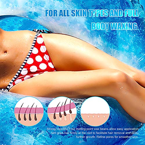 Waxing Kit, KeShi Wax Warmer for Painless Hair Removal, Home Wax Kit with 5 B...