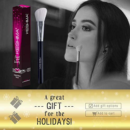 Angled Blush Brush/Bronzer Brush By Keshima - Best Brush for Contouring, Blus...