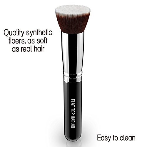 Flat Top Kabuki Foundation Brush By KESHIMA - Premium Makeup Brush for Liquid...