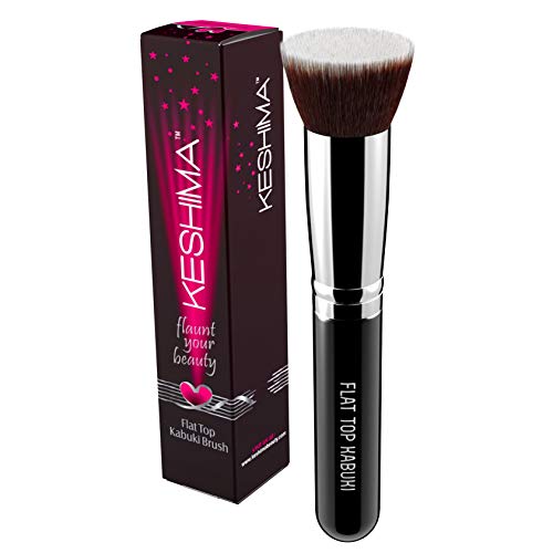 Flat Top Kabuki Foundation Brush By KESHIMA - Premium Makeup Brush for Liquid...