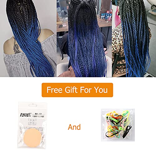 KETHBE 5Pcs Ombre Jumbo Braiding Hair Crochet Twist Hair Extensions 24 inch B...