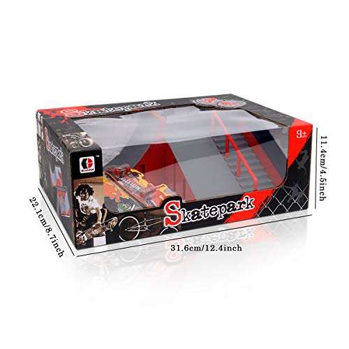 KETIEE Finger Skateboard Ramps, Fingerboards Ramps for Kids Mini Finger Toy S...