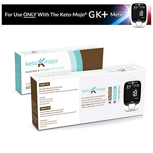 KETO-MOJO Test Strip Combo Pack for Use ONLY with The New GK+ Meter | 60 Bloo...