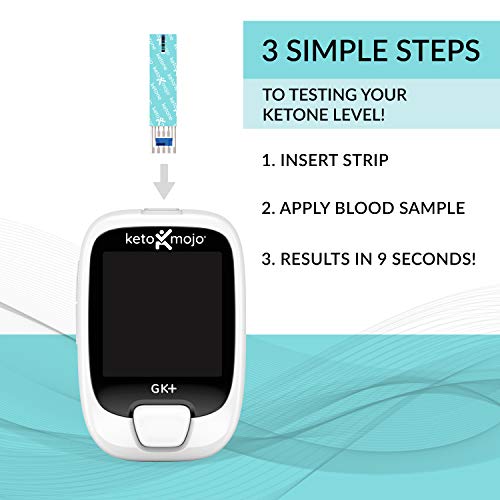 KETO-MOJO Test Strip Combo Pack for Use ONLY with The New GK+ Meter | 60 Bloo...