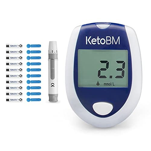 KetoBM Blood Ketone Meter Kit for Keto Diet Testing - Complete Ketone Test Ki...