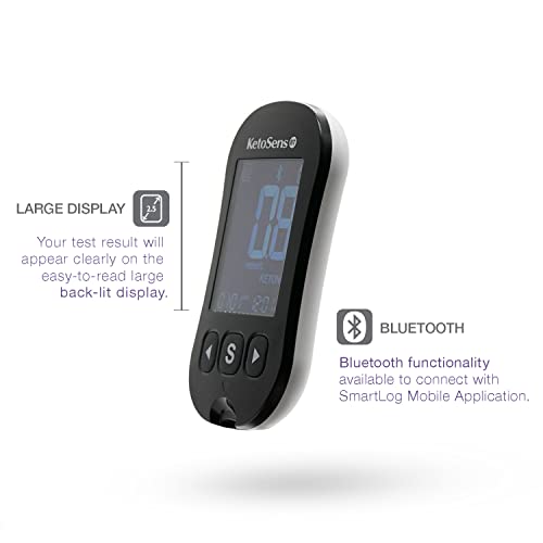 KetoSens Blood Ketone Monitoring Starter Kit with Bluetooth - Ideal for Keto ...