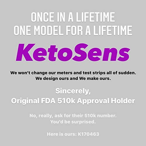 KetoSens Blood Ketone Test Strips and Lancets - Ideal for The Keto Diet and K...