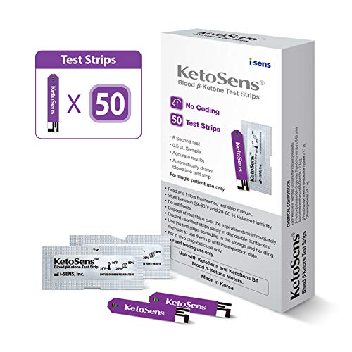 KetoSens Blood Ketone Test Strips - Ideal for The Keto Diet and Ketosis Monit...