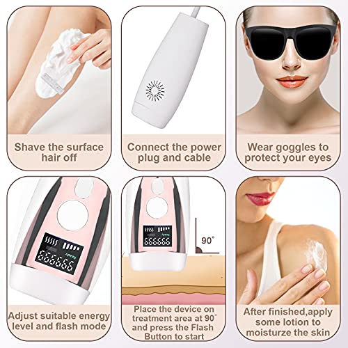 Keuiogo IPL Hair Removal 999,999 Flashes Painless Permanent Laser Hair Remova...
