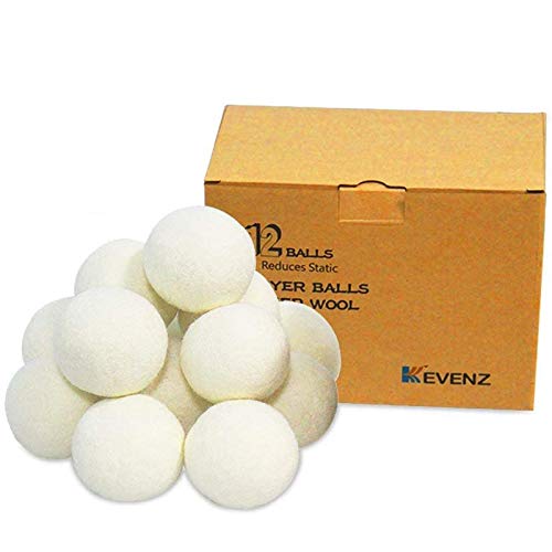 12-Pack Kevenz XL Premium Australian Wool Dryer Balls,Reusable Organic Natura...