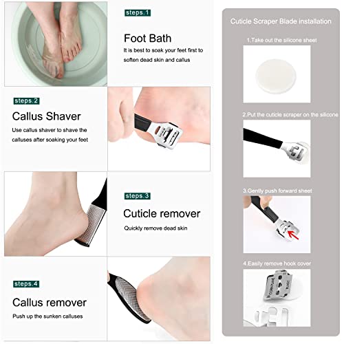 Professional Pedicure Tools Set, 10 in 1 Stainless Steel Foot Care Kit Foot R...