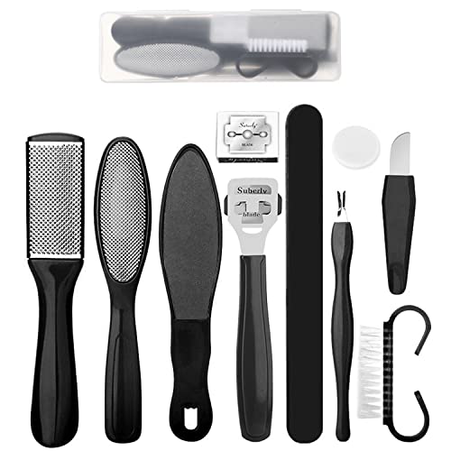 Professional Pedicure Tools Set, 10 in 1 Stainless Steel Foot Care Kit Foot R...
