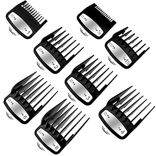 Professional Hair Clipper Guards for Wahl,8 Pcs Hair Cutting Guide Combs Set ...