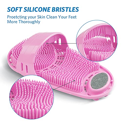 Kibhous Silicone Shower Foot Scrubber Personal Foot Massage and Cleaning, Non...