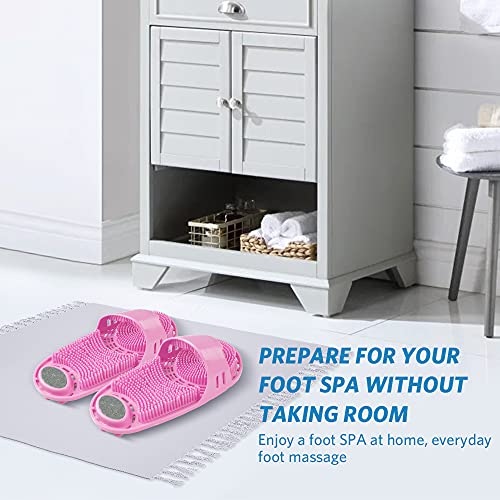 Kibhous Silicone Shower Foot Scrubber Personal Foot Massage and Cleaning, Non...