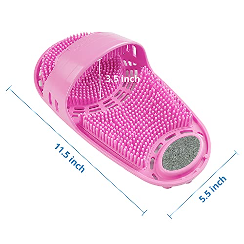 Kibhous Silicone Shower Foot Scrubber Personal Foot Massage and Cleaning, Non...