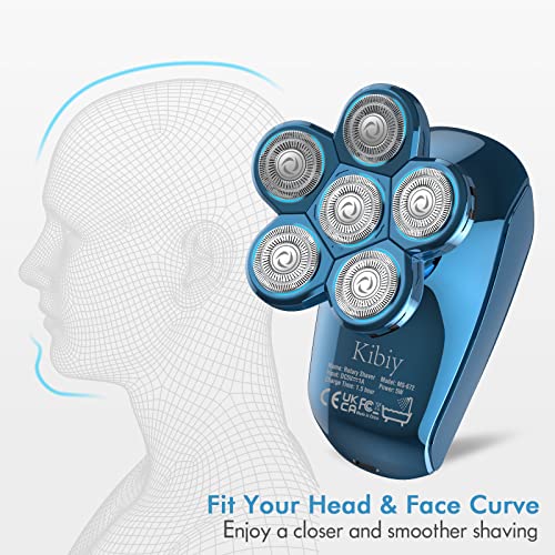 Kibiy Head Shaver for Men, Upgrade 5-in-1 Mens Electric Shaver Bald Head Shav...