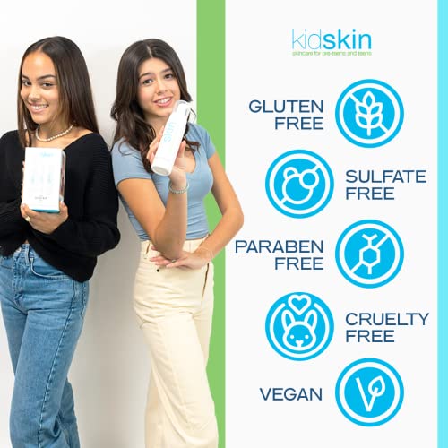 Kidskin - Three-Step Acne Treatment Kit for Kids, Tweens, Teens - Face Wash C...