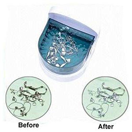 Sonic Cordless Denture Cleaner Portable Battery Operated Vibrating Jewelry Co...