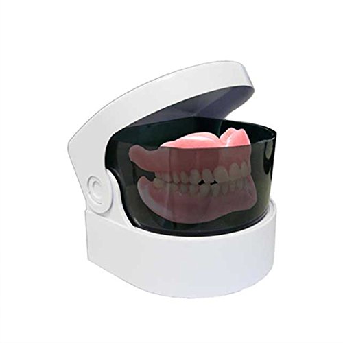 Sonic Cordless Denture Cleaner Portable Battery Operated Vibrating Jewelry Co...