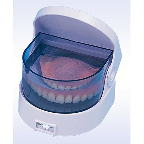 Sonic Cordless Denture Cleaner Portable Battery Operated Vibrating Jewelry Co...