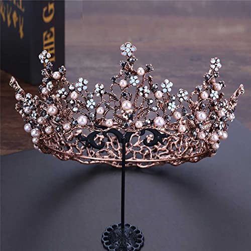 Kilshye Baroque Crown Vintage Crowns and Tiaras Queen Rhinestone Tiara Gothic...