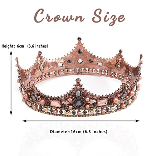 Kilshye Baroque Crown Vintage Crowns and Tiaras Rhinestone Tiara Queen Tiaras...