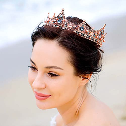Kilshye Baroque Crown Vintage Crowns and Tiaras Rhinestone Tiara Queen Tiaras...