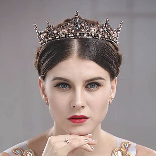 Kilshye Baroque Crown Vintage Crowns and Tiaras Rhinestone Tiara Queen Tiaras...