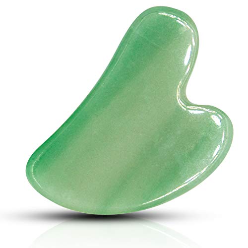Gua Sha Massage Tool Aventurine Stone Jade GuaSha Facial Tool for Spa Acupunc...