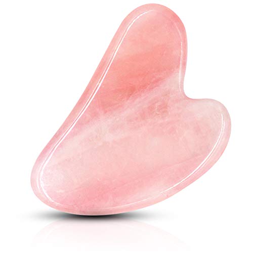 Gua Sha Rose Quartz Face Scraping Massage Tool Jade GuaSha Stone Facial Tool ...