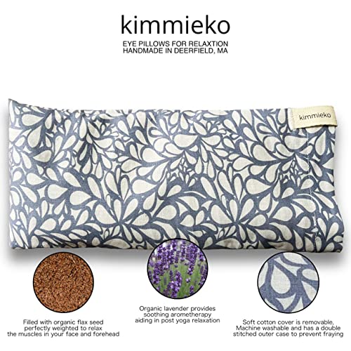 Kimmieko Weighted Eye Pillow, Washable Case with Organic Lavender and Flax Se...