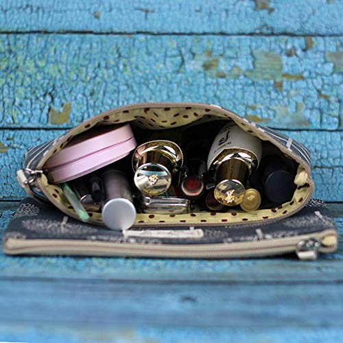 Kimoli 2 Pcs Women Funny Makeup Bag Cute Cosmetic Bag Pouch for Purse Toiletr...