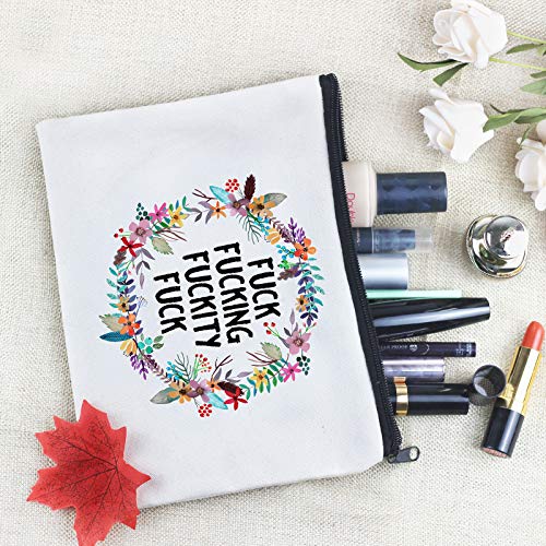 Kimoli Funny Canvas Makeup Bag | Cosmetic Bag | Cute Pouch Purse | Toiletry B...