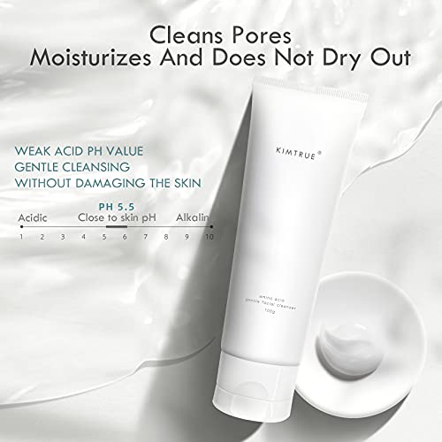 KIMTRUE Facial Cleanser, Face Wash, Amino Acid Gentle Face Cleanser Suitable ...