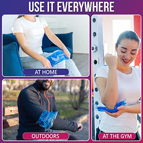 Gel Ice Packs for Injuries by Kinetic Labs (2 Pack) - Flexible Ice Pack for I...