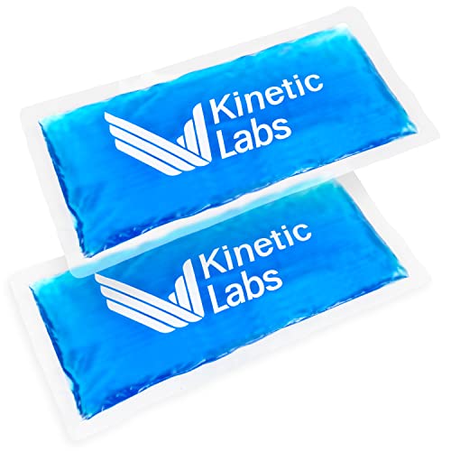 Gel Ice Packs for Injuries by Kinetic Labs (2 Pack) - Flexible Ice Pack for I...