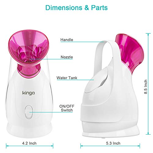 Facial Steamer Face Steamer KINGA Hot Mist Skin Moisturizing Opening Skin Por...