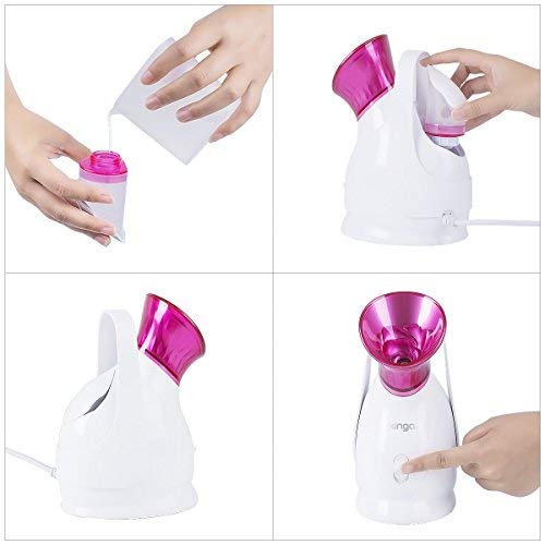 Facial Steamer Face Steamer KINGA Hot Mist Skin Moisturizing Opening Skin Por...